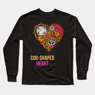 Cog-Shaped Heart Long Sleeve T-Shirt